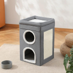 Lemmiklooma Kassi Maja Suur Kassi Voodi Neli Aastaaega Universaalne Kahekihiline Kassidele Pehme Palliga Rippuv Kuubik Voodi Suurele Kassipojale Siseruumides