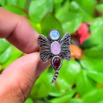 Pink Chalcedony Handmade 925 Sterling Silver Jewelry Ring Size 9 y5o64