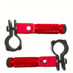 1 paar mootorrattale paigaldatud pedaaliga CNC alumiiniumsulamist kokkupandav pedaal elektris&otilde;iduki kaitsevarras jalanaeltega