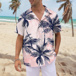 S&auml;rk Meestele, Meeste Vintage Button Down Bowlingus&auml;rgid L&uuml;hikeste varrukatega suvine rannas&auml;rk XXL