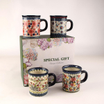 Kingitusena komplekt k&auml;sitsi maalitud vintage-stiilis lillemustriga keraamilisi kohvikruuse, 14 untsi kruus, veetass, piimakruus, keraamilised teetassid wit 401-500ml