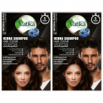 Instant Henna Shampoo Hair Color - Natural Black Vatika Naturals (2 x 20 ml)