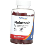 Melatoniin n&auml;rimiskommid, Melatonin 1 Gummies, Nutricost 180 tk Maasikas (72647036) Strawberry