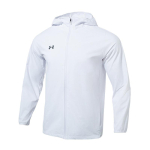 Under Armour &uuml;hev&auml;rvilise logoga lukuga kapuutsiga tuulejope Unisex Joped Valge 24600410-100 XXL white
