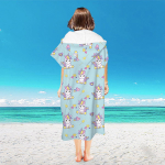 T&auml;iskasvanu ja lapse kiiresti kuivav kapuutsiga mikrokiust rannar&auml;tik hommikumantel Microfiber Towel Fabric Adult 110*75CM
