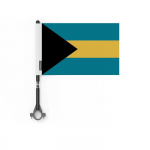 Drapeau - Bahama - 14 x 21 cm - 5 t&uuml;kki - Pol&uuml;ester - J&auml;lg, rekto/verso