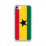 Coque pour iPhone - PIXELFORMA - iPhone 7 - Drapeau du Ghana - Silikoonist supp - Design l&eacute;ger