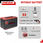 ONEVAN 220Bar Elektriline K&otilde;rgsurvepesur 2-&uuml;hes Juhtmeta Autopesur Pihustusp&uuml;stol Aia Puhastust&ouml;&ouml;riist Makita 18V Aku Pin-i jaoks Without Battery