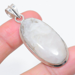 Natural Moonstone Gemstone 925 Sterling Silver Jewelry Pendant 2.13 c3w28