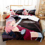 3D Anime Voodipesukomplekt T&auml;iskasvanutele ja Lastele, &Uuml;hekohaline, Kaheinimesevoodi, T&auml;issuuruses, Queen-suuruses, King-suuruses Voodikomplekt, Tekikott, 3D, Magamistoa Voodipesu EU single(135x200cm)