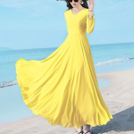 Suvemood Uus Korea Lihtne Elegantne Keskmise Pikkusega Sifonkleit &Uuml;hev&auml;rviline V-kaelusega V&ouml;&ouml;kohalt Lukuga Paigaldatud Liblikavarrukatega Kleit 5XL punane