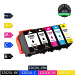 E202XL Lot de 5 Cartouches d'encre compatible avec Imprimante Epson Expression premium XP-6000 Noir-Cyan-Magenta-Jaune