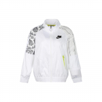 Nike Sportswear V&auml;rviline Plokk Disain Logo Tr&uuml;kk Seisukrae Jakk Naiste jakid Valge AR3026-100 XL