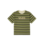 Vans SS25 Mugav Triibuline &Uuml;mara Kaelusega L&uuml;hikeste Varrukatega T-s&auml;rk Unisex Topid Roheline VN000NJFEFI XL black