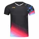 Li Ning Sulgpalli Seeria Star Letter Gradiend Mugav Hingav Mitmek&uuml;lgne L&uuml;hikeste Varrukatega Sulgpallis&auml;rk Meeste topid Must AAYV041-1 M