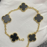 Uus versioon Neljaleheline ristik Viie &otilde;iega k&auml;ev&otilde;ru Naturaalne punane ahhaat Valge p&auml;rlmutter K&auml;ev&otilde;ru Naiste laserk&auml;ev&otilde;ru V Gold