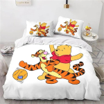Winnie Puhh Voodipesukomplektid Armas Karu Tekikate Voodikate Tekikate Padjap&uuml;&uuml;r 2-3 Osaline Komplekt Magamistoa Kaunistus AU Double180x210cm