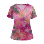 Naiste moodsad V-kaelusega l&uuml;hikeste varrukatega kombinesoonid taskutega, tr&uuml;kitud topid riided XXXL