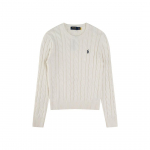 Klassikaline kootud &uuml;mara kaelusega kampsun tikandiga s&uuml;gis-talv trendikas uus kampsun S