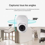 Cam&eacute;ra rotative 5MP Wifi suivi automatique audio bidirectionnel