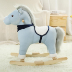 &Uuml;kssarvik Trooja hobune kiikhobune muusikaga pehme m&auml;nguasi laste varajane haridus &otilde;petlik m&auml;nguasi nukk s&uuml;nnip&auml;evakingitus 60*58cm（5kg） sinine