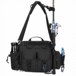 PHOENIX IKKI 3-way suure mahutavusega kalastuskott, kalastusvarustuse kott, &otilde;ngerakendihoidja, run-and-gun kott, v&ouml;&ouml;kott, &otilde;lakott, must