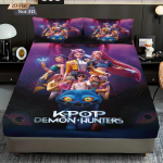 3 tk K-Pop deemonik&uuml;ttide prindiga ilma kummipaelata pingulduslinade komplekt Mitu suurust Magamistubadele &Uuml;hiselamu Voodikate Kaunistus Masinpestav 100x191 blue