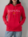 Hispaania Hispaania Lipu Tr&uuml;kiga Hupparid Naistele Talvine Fliis Soe Dressipluus P&otilde;hitooted Taskuga Pullover Mugavad L&otilde;dvad Naiste Riided S