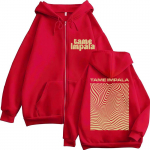 Rock Band Tame Impala Album T&otilde;mblukuga Hupparid Mehed Naised Gooti Hip Hop Vintage Dressipluus Fliis &Uuml;lesuuruseline Vabaaja Joped Streetwear S punane