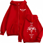 R&auml;ppar C.R.O Albumi Merch T&otilde;mblukuga Huppar Mehed Naised R&otilde;ivad Mood Hip Hop Pulloverid K&otilde;rge Kvaliteediga Fliis Pikkade Varrukatega Hupparid XL punane
