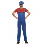 D&eacute;guisement Super Plombier Rouge Homme- Taille ML punane