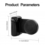 Magsafe Bluetooth-&uuml;hilduv Katikuga Telefonik&auml;epide T&auml;itevalguse ja Peegliga Kaamerak&auml;epide Selfie Stabilisaator must