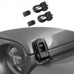 RT-TCZ Jeep JL-ile OEM kapoti riivid Lukk v&otilde;tmega Jeep Wrangler JL JLU Gladiator JT 2018-2024 jaoks Originaal Tehas Must 2 tk Black-Basic