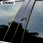 Sobib Jeep Cherokee KL 2014- L&auml;ikiv Must Ukse K&uuml;lgmine Dekoratiivne Pilarpost Akna Liistude Kaas Tarvikute Komplekt must