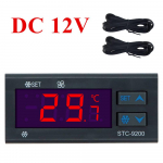 STC-9200 Temperatuuriregulaator Digitaalne termostaat Mikroarvuti regulaator K&uuml;lmutus Sulatamine Termoregulaator Ventilaatoriga Alarmiga