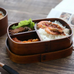 Jaapani stiilis puidust bento karp &uuml;he kihiga saarepuust bento bento su&scaron;i karp puidust l&otilde;unakarp lauan&otilde;ud suure mahutavusega bento karbid