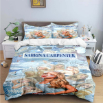 Populaarse naislaulja S-Sabrina Prindiga Voodipesukomplektid Peen Vooditarvete Komplekt Tekikott Voodikatte Komplekt Voodipesukomplekt Luksuslik Kingitus EU Twin 135x200cm