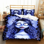 armasta animatsioonifilm Laip Pruut Voodipesu Komplekt &Uuml;he-/Kahekohaline Kuningas Tekikott Kodu Magamistoa Sisustus Voodikate Padjap&uuml;&uuml;r 140x200cm 3pcs