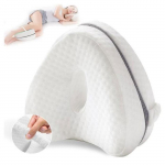 Coussin Orthop&eacute;dique Jambe et Genou,Soulage Mal de Dos,Ergonomique Mousse &agrave; M&eacute;moire,Respirant Lavable,Sangle Ajustable,Blan COUSSIN