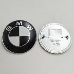 2 tk S&uuml;siniklogo Auto Esikatte Embleem Kapoti Kate Tagaluugi M&auml;rk BMW E90 E30 E36 E39 E46 E60 G20 G30 M3 M5 Tarvikud 74CM 82CM must valge v&auml;rv