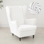 Tiigri H&otilde;berebase Sametist Tiivatooli ja Diivanikatte Komplekt Kodu/Hotelli jaoks - T&auml;ielik J&otilde;ulukaitse Chair Cover + Cushion Cover kreemikas/valge