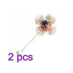 2-piece two-tone brooch set, bouquet decorative pins