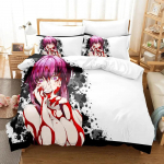 Anime Future Diary Yuno Gasai Voodipesukomplekt Poisid T&uuml;drukud &Uuml;hekohaline Kuninganna Suurus Tekikott Padjap&uuml;&uuml;r Voodi Lapsed T&auml;iskasvanud Kodu Tekstiil EU Single(135*200cm)3pcs
