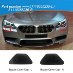 Vasakpoolne ja parempoolne esitulede pesuri katte kork BMW M5 Sport F10 jaoks 51118055235 51118055236