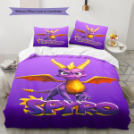 Spyro Reignited Trilogy Muster Voodipesu, Tekikomplekt Tekikate Padjap&uuml;&uuml;r Kodu S&uuml;nnip&auml;evakingitus (1 * tekikott + 2 * padjap&uuml;&uuml;ri, ilma s&uuml;damikuta) 140x200cm