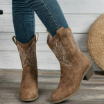 Klassikalised L&auml;&auml;ne Saapad Naistele Veisenahast Suede Terava Ninaga Kiilkontsaga Pahkluusaapad Lihtsad Mugavad Cowboy Saapad Naistele D85 37