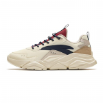 Anta Classic And Versatile Cushioning, Wear Resistant Low top Casual Shoes Men's Beige Blue 912538809F-6 40