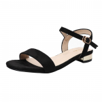 Suurused 33-43 Kingad Naistele Suvine Mood Naiste Sandaalid Madalad Kontsad Elegantne Avatud Varvas Libisemisvastane Pehme Tald Sandalias De Mujer 33 must