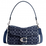 Coach Tabby 25 Eemaldatava &otilde;larihmaga H&otilde;bedane logo Klappkinnitusega Denim Keskmine &otilde;lakott Naiste &otilde;lakott S&uuml;gavsinine CAN00-LHRHY Basic Set (Bag+Dust Bag)