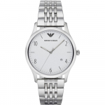 Emporio Armani Ajalooline Kollektsioon Valge Roostevabast Terasest H&otilde;bedane Kvartsikell AR1867 valge